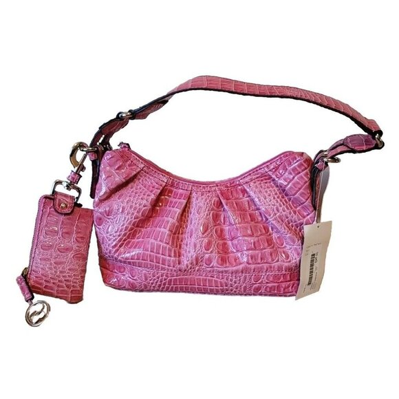 Jessica Simpson Pink Handbag & Coin Purse Simpson's Name In Raised Letters NWT - Picture 1 of 16